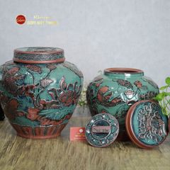 Chum Xanh Họa Tiết Hoa Sen
