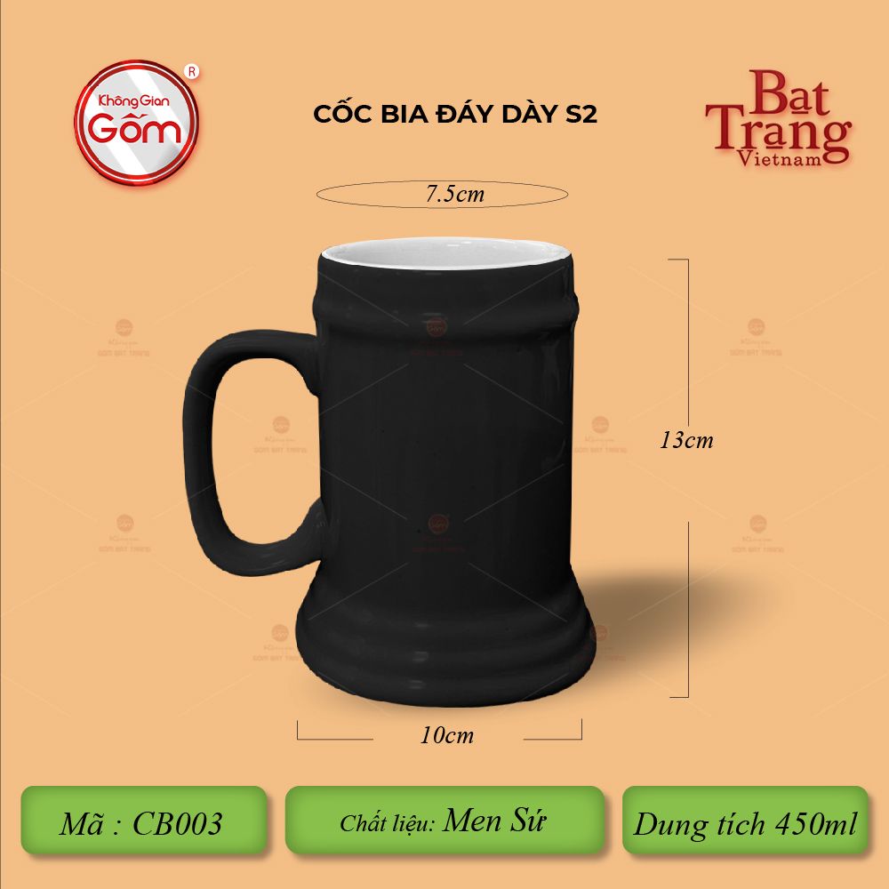 Cốc Bia Đáy Dày