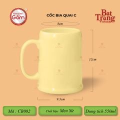 Cốc Bia Quai C Có Đế