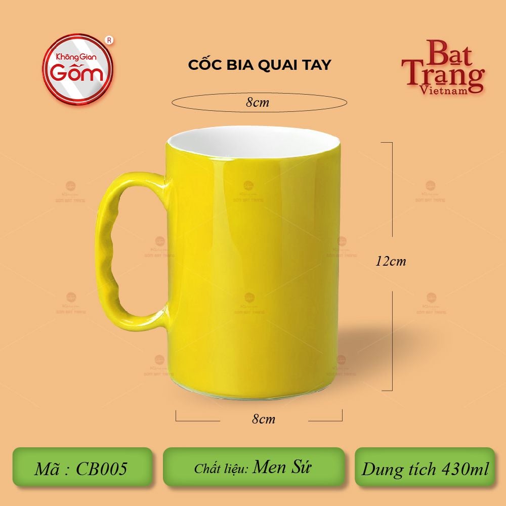Cốc Bia Quai Tay