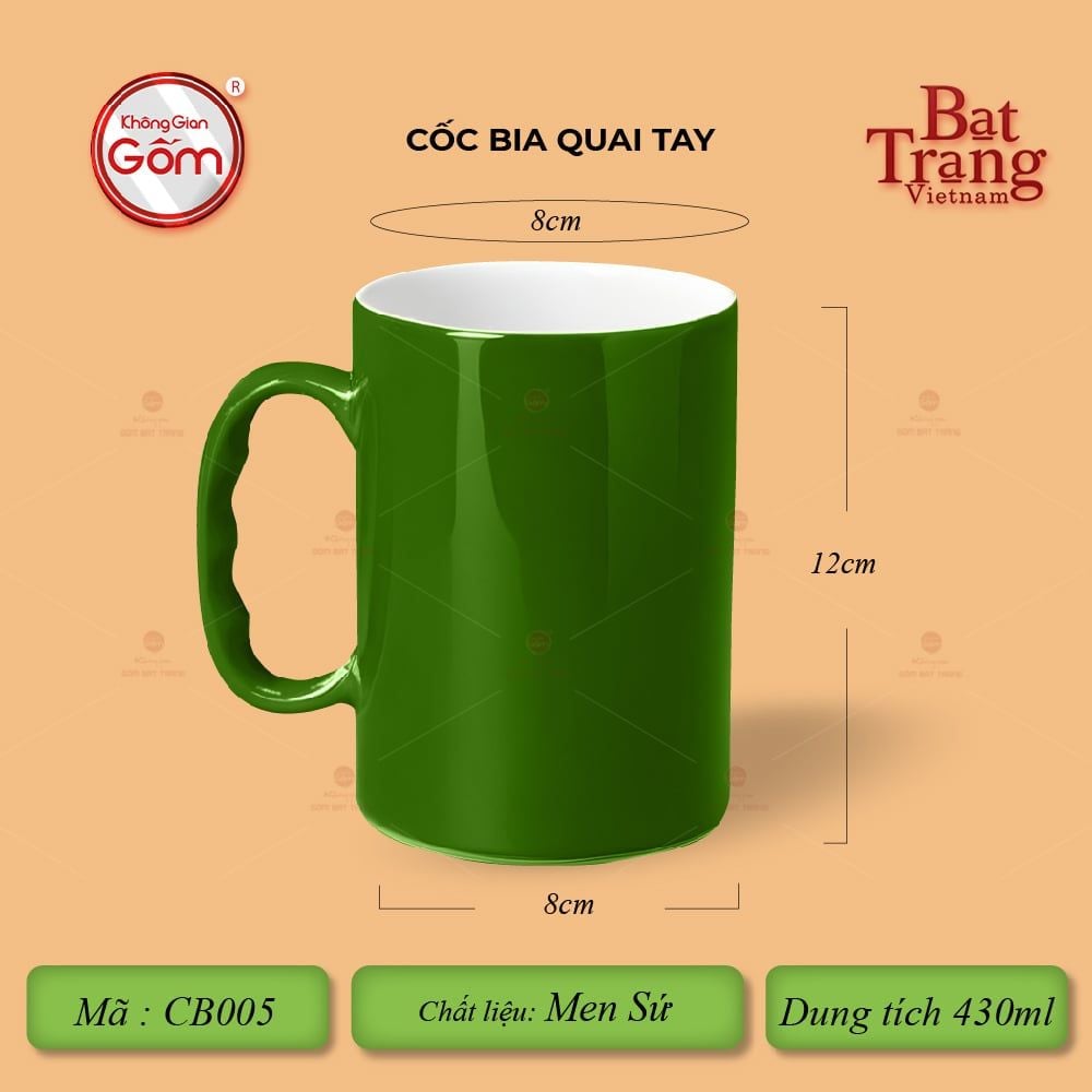 Cốc Bia Quai Tay