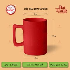 Cốc Bia Quai Vuông