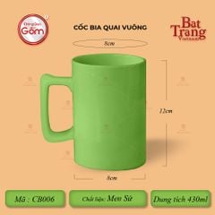 Cốc Bia Quai Vuông