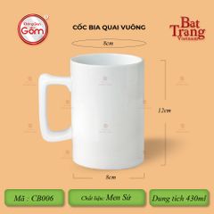 Cốc Bia Quai Vuông