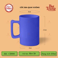 Cốc Bia Quai Vuông