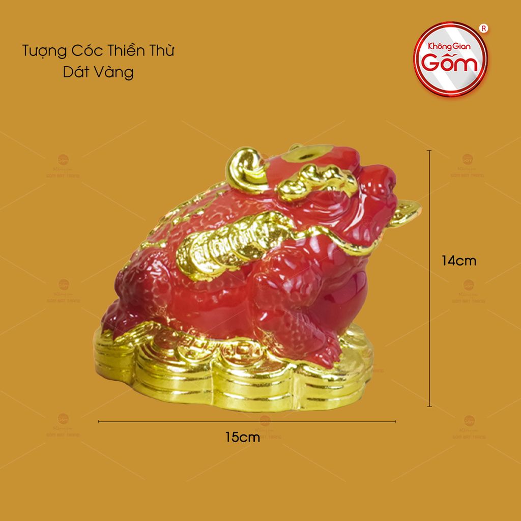 Thiềm Thừ Ngậm Tiền Phong Thủy Dát Vàng