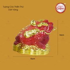 Thiềm Thừ Ngậm Tiền Phong Thủy Dát Vàng