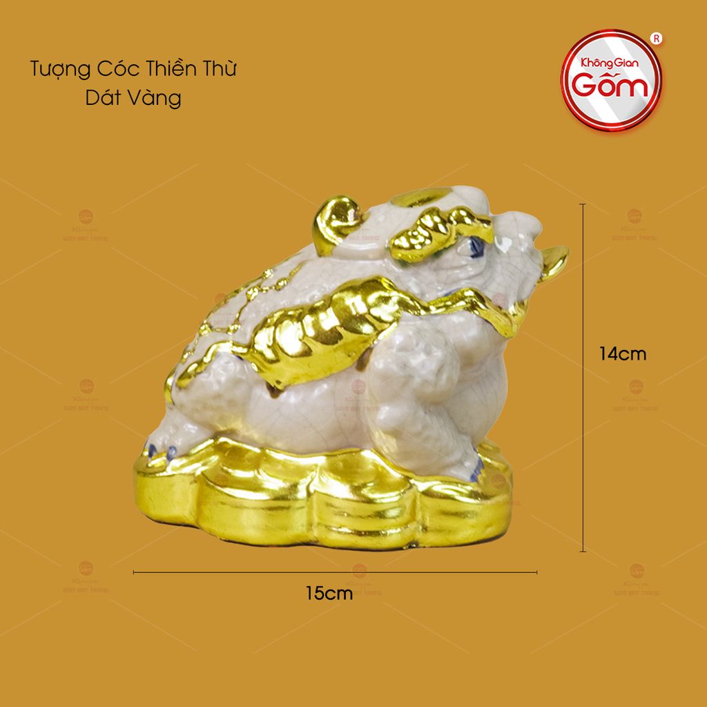 Thiềm Thừ Ngậm Tiền Phong Thủy Dát Vàng
