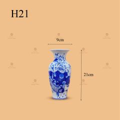 Lọ Hoa Thờ Men Lam Họa Tiết Sen Cá