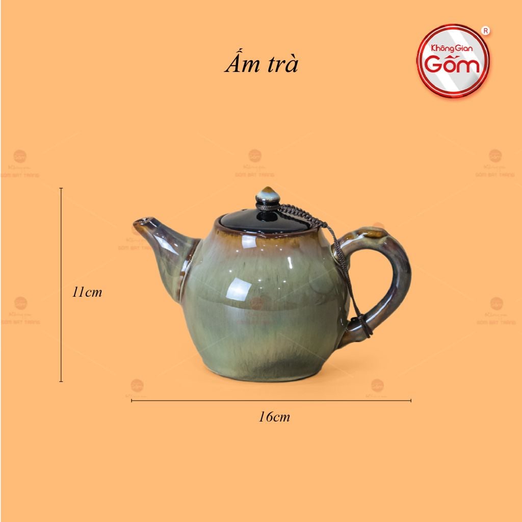 Bộ Ấm Trà Quả Lê Men Hỏa Biến