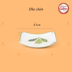 Bộ Ấm Chén Vuông Quai Đồng Vẽ Ngò Gai