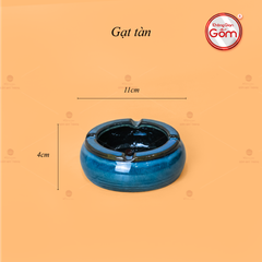 Bộ Ấm Trà Bầu Xanh Hoa Men Hỏa Biến