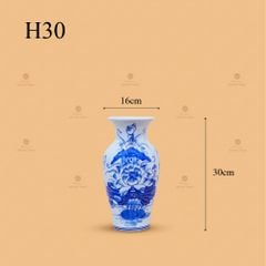 Lọ Hoa Thờ Men Lam Họa Tiết Hoa Sen