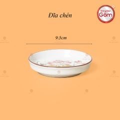 Bộ Ấm Chén Vai Vuông Men Kem Vẽ Sen Đỏ
