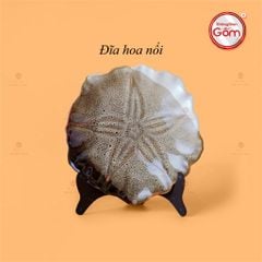 Đĩa Hoa Nổi Ba Màu