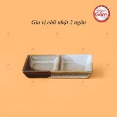 Chén Gia Vị 2 Ngăn Ba Màu