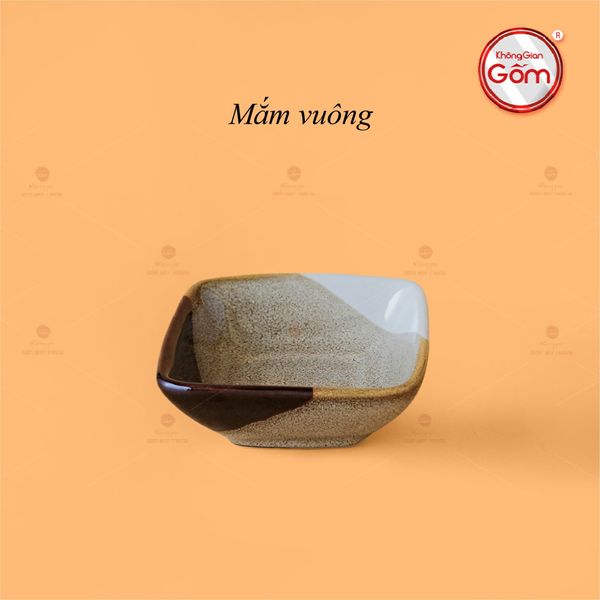 Bát Mắm Vuông Ba Màu