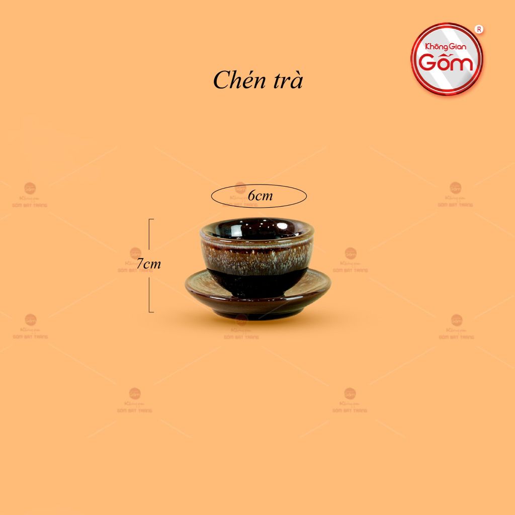 Bộ Ấm Chén Men Hỏa Biến Đại Cẩm Thạch