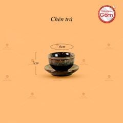 Bộ Ấm Chén Men Hỏa Biến Đại Cẩm Thạch