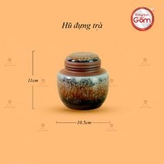 Bộ Phụ Kiện Trà Đại Cẩm Thạch Men Hỏa Biến