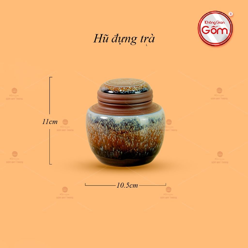 Bộ Ấm Chén Men Hỏa Biến Đại Cẩm Thạch