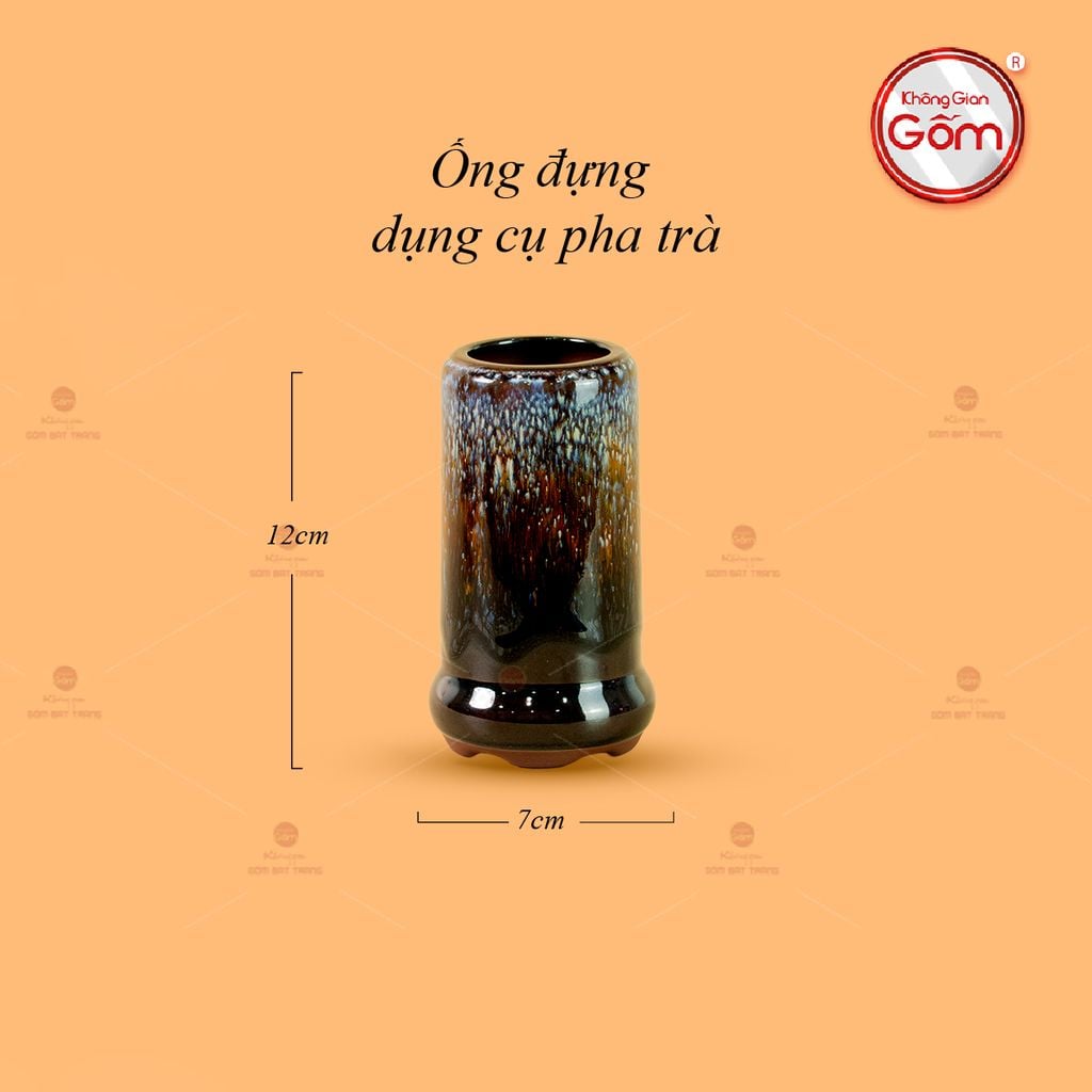 Bộ Phụ Kiện Trà Đại Cẩm Thạch Men Hỏa Biến