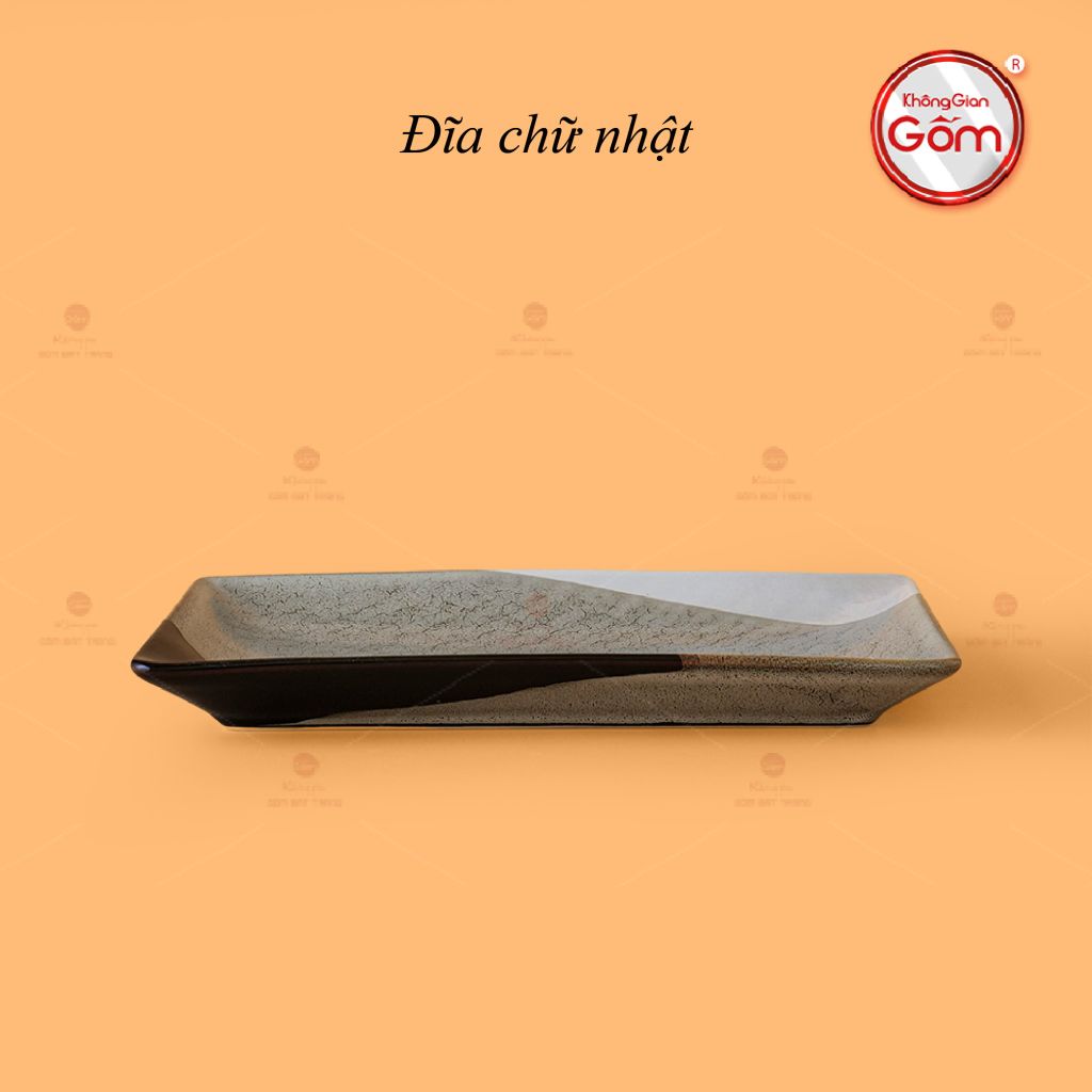 Đĩa Chữ Nhật Ba Màu
