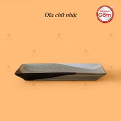 Đĩa Chữ Nhật Ba Màu