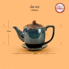 Bộ Ấm Chén Đại Hỏa Biến Men Nâu