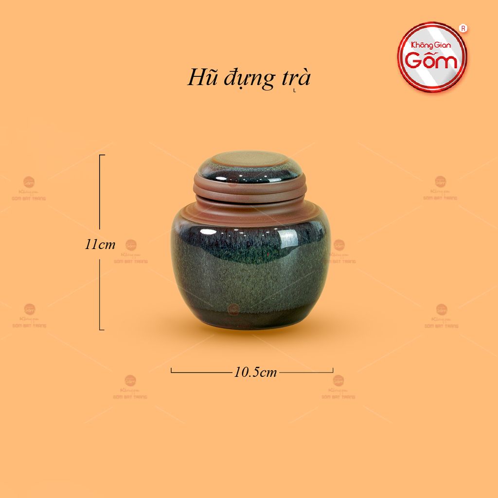 Bộ Ấm Chén Đại Hỏa Biến Men Nâu