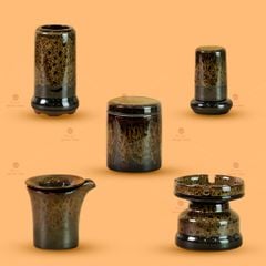Bộ Phụ Kiện Trà Đại Mã Não Lòng Hoa