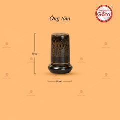 Bộ Phụ Kiện Trà Đại Mã Não Lòng Hoa Kẻ Vàng