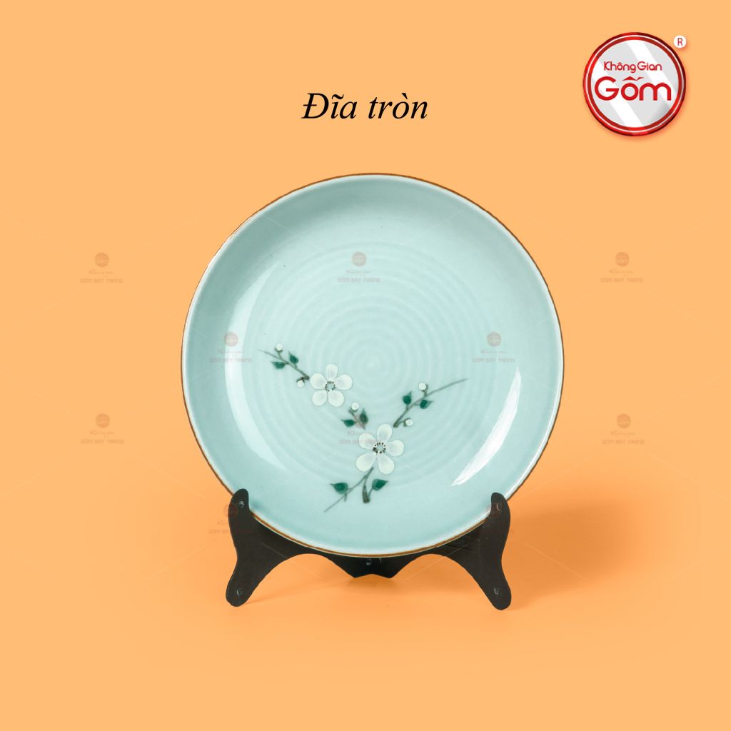 Bộ Bàn Ăn 4 Người (10 món) Men Ngọc Hoa Đào Trắng