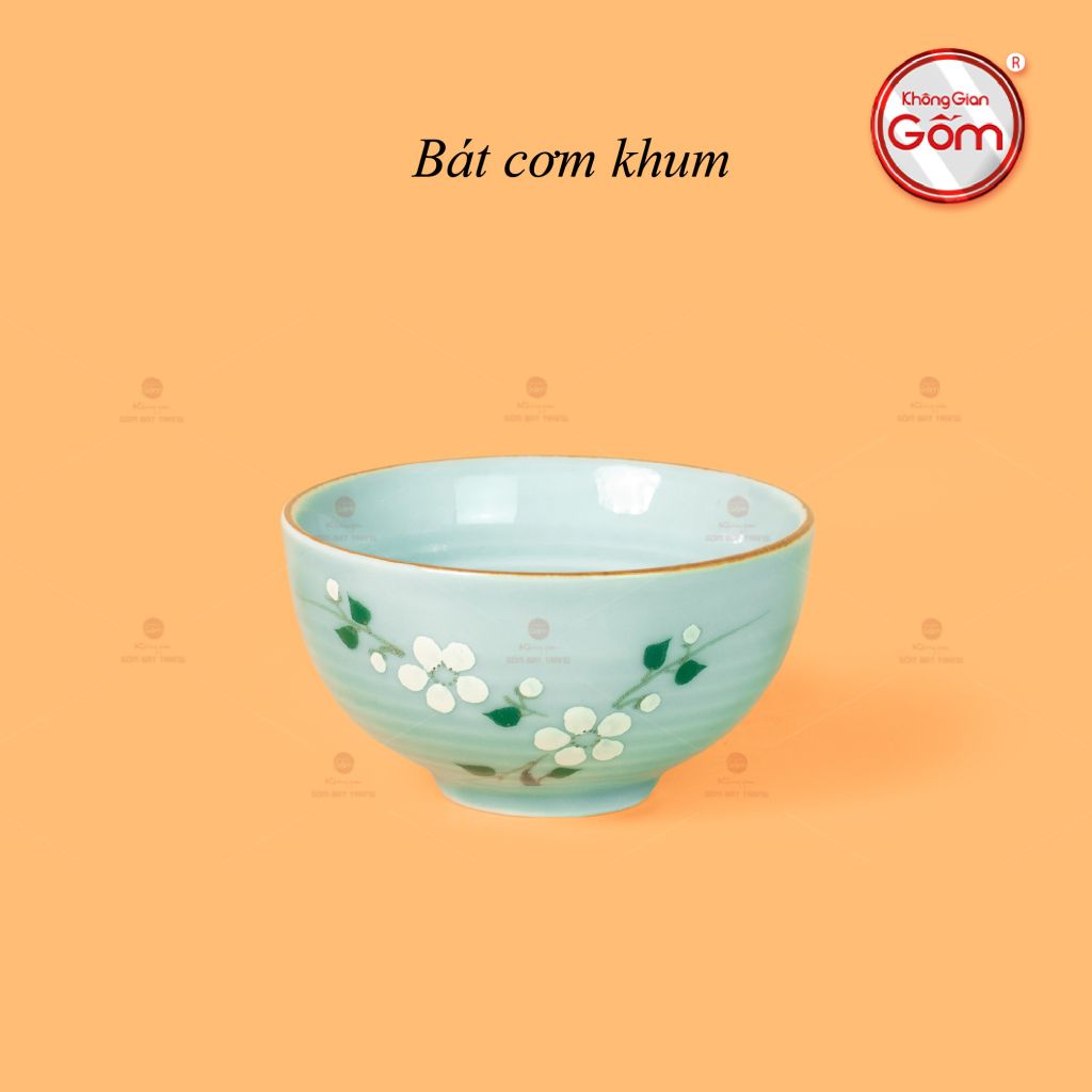 Bộ Bàn Ăn 4 Người (10 món) Men Ngọc Hoa Đào Trắng