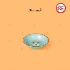 Đĩa Muối Men Ngọc Hoa Đào Trắng