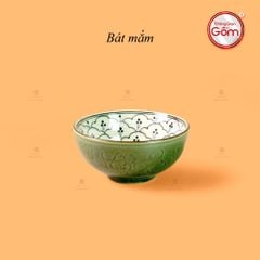 Bát Mắm Men Xanh Ngọc Vẽ Bèo