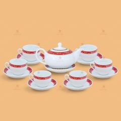 Bộ trà Minh Nguyệt viền chim hạc