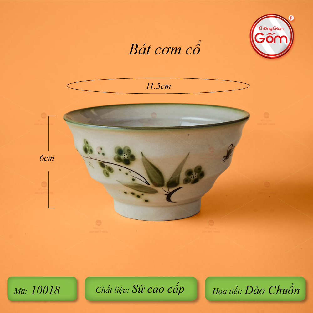 Bát Cơm Cổ Hoa Đào Chuồn