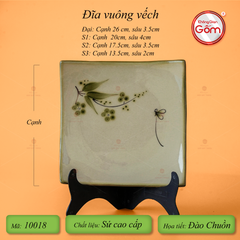 Bộ Bát Đĩa Bát Tràng Men Kem Đào Chuồn