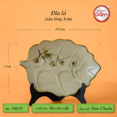 Bộ Bát Đĩa Bát Tràng Men Kem Đào Chuồn