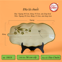 Đĩa Lá Chuối Hoa Đào Chuồn