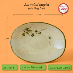 Bát Salad Vuông Hoa Đào Chuồn