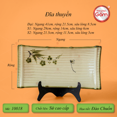 Đĩa Thuyền Hoa Đào Chuồn