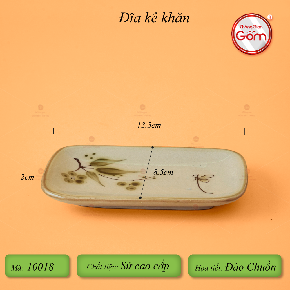 Bộ Bát Đĩa Bát Tràng Men Kem Đào Chuồn
