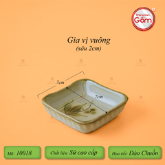 Chén Gia Vị Vuông Hoa Đào Chuồn