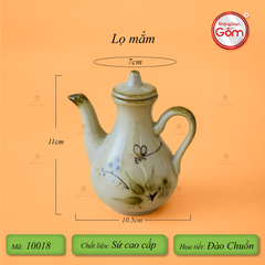 Bộ Bát Đĩa Bát Tràng Men Kem Đào Chuồn