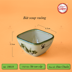 Bát Soup Vuông Hoa Đào Chuồn
