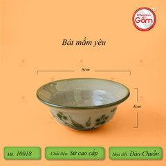 Bộ Bát Đĩa Bát Tràng Men Kem Đào Chuồn