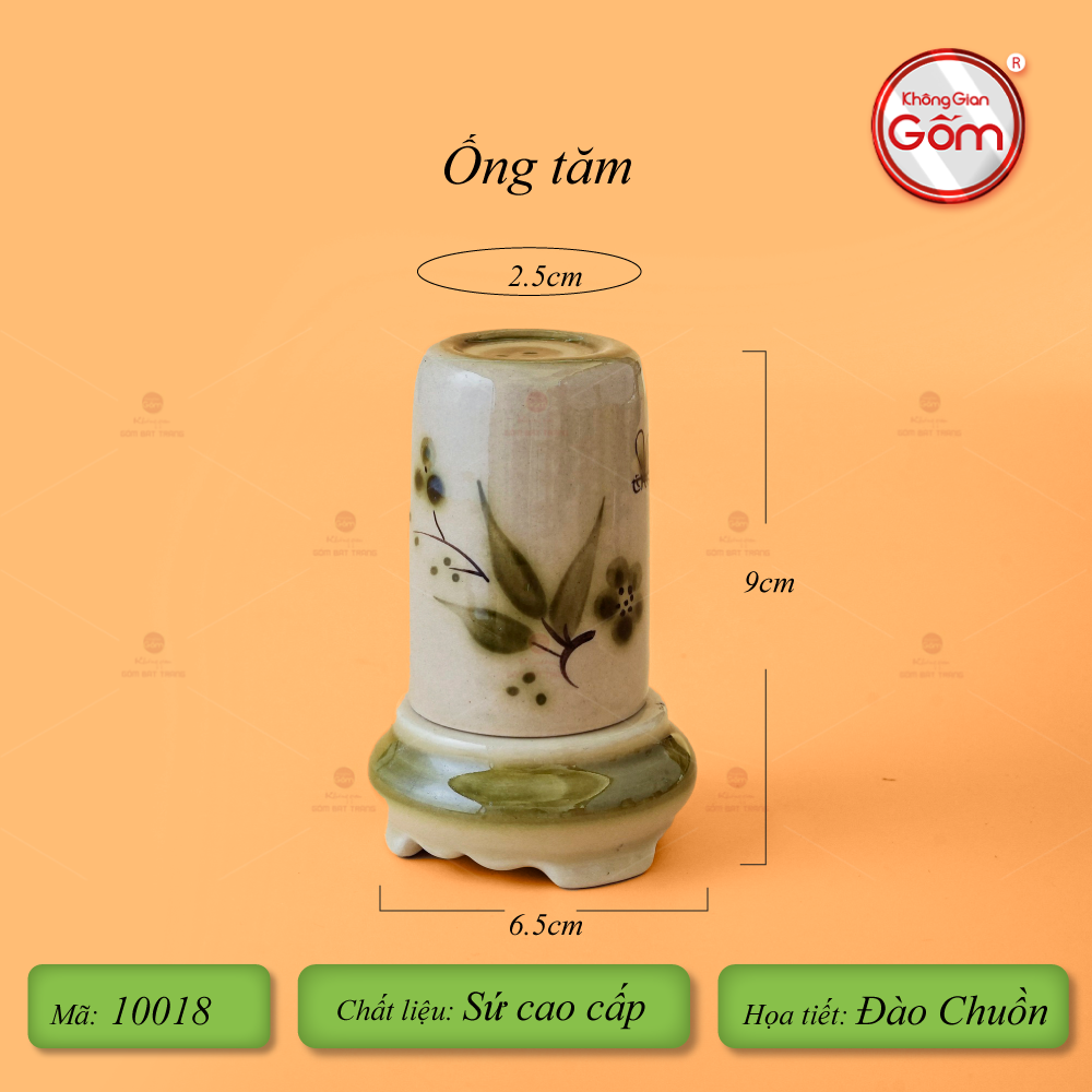 Bộ Bát Đĩa Bát Tràng Men Kem Đào Chuồn
