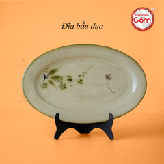 Đĩa Bầu Dục Hoa Đào Chuồn